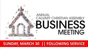 Annual church Business  & Info Meeting