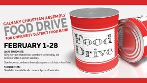 University Food Bank -February 2025 Outreach Emphasis